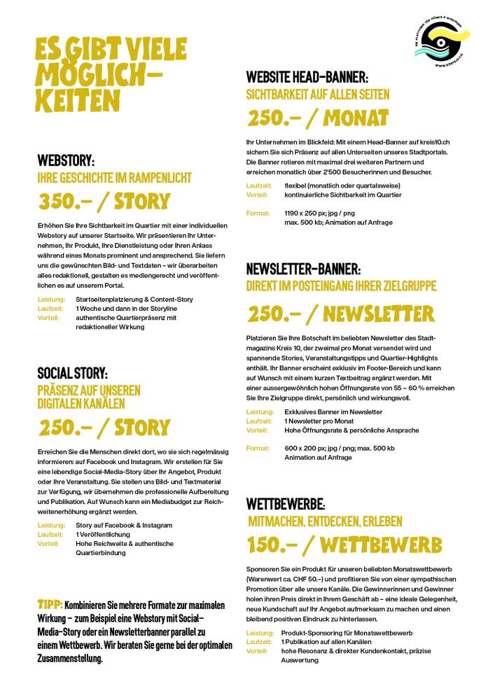 Über 15’000 Quartierbewohner:innen warten auf Ihr Angebot – jetzt sichtbar werden